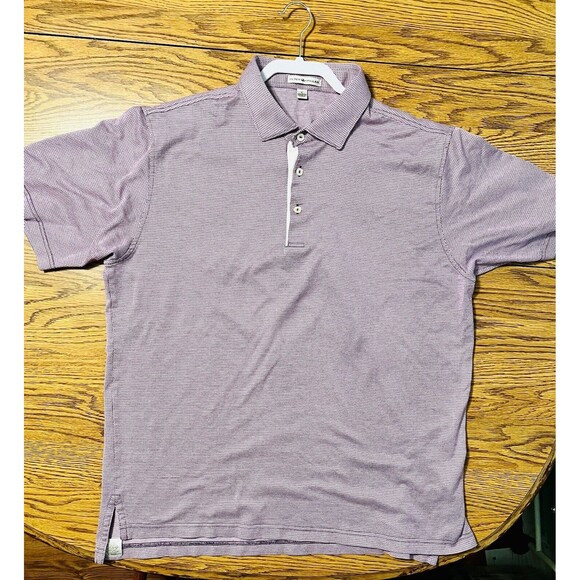 Peter Millar Summer Comfort Polo Shirt Large XL Golf Mens Plaid Stripes LOT2 - Picture 2 of 15